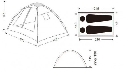3093 MONZA 2 палатка автоматическая
